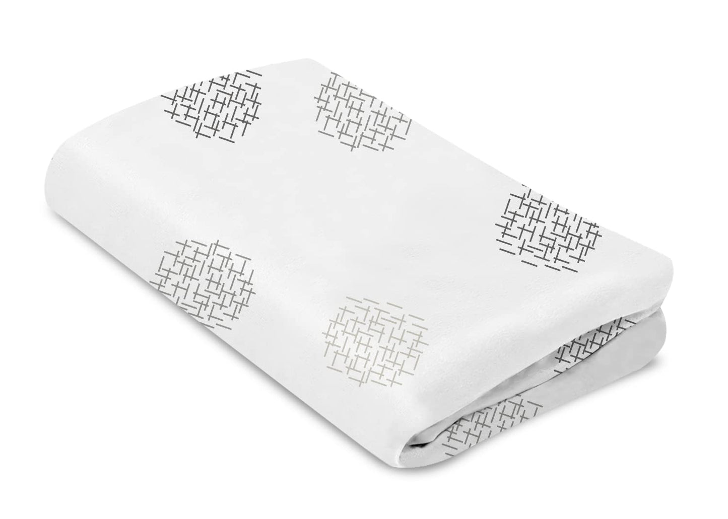 4moms Breeze Playard Sheets, for Baby Bassinets and Furniture, Machine Washable and 100% Cotton, White & Grey, 2 Pack