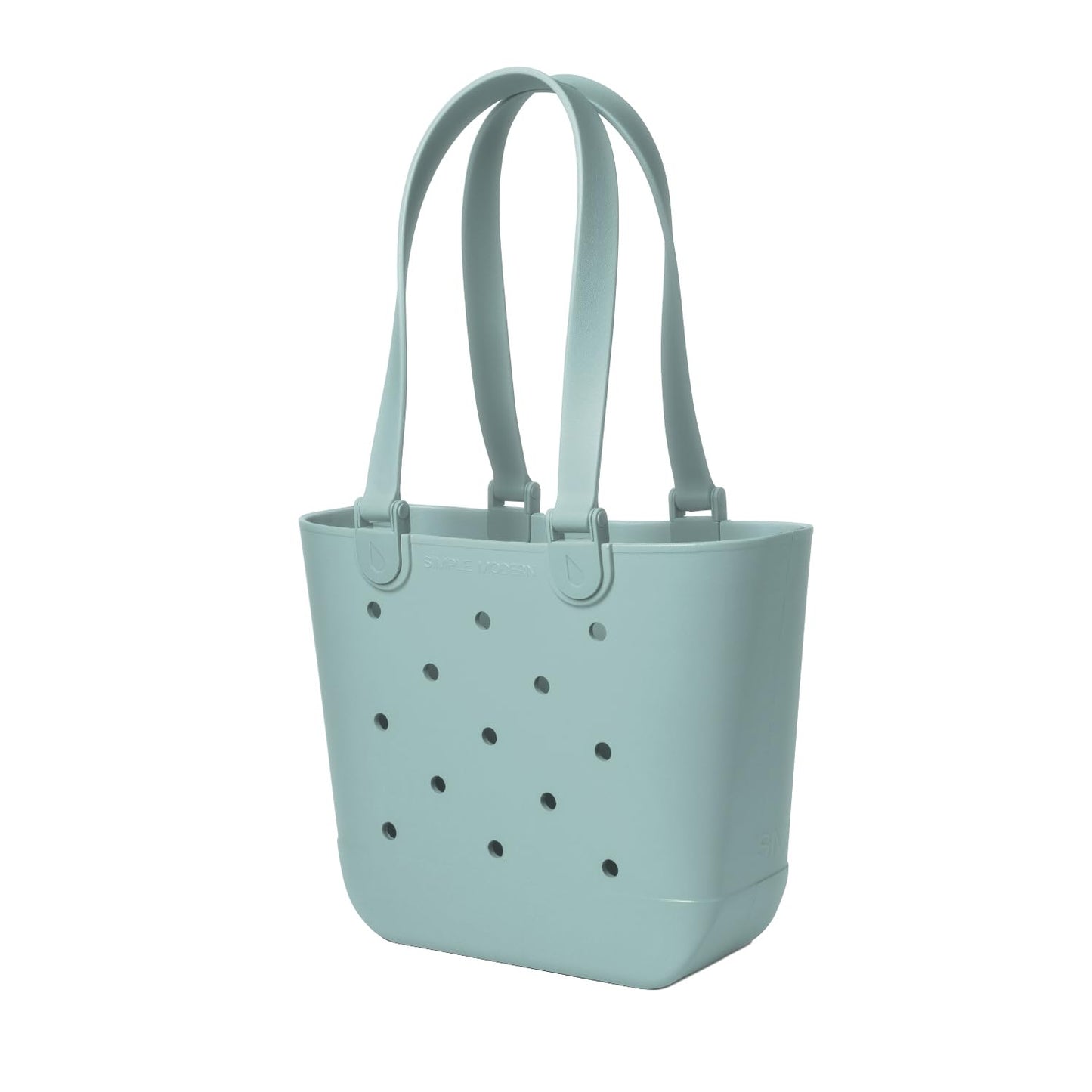 Simple Modern Medium Beach Bag | Waterproof Getaway Rubber Tote with Zipper Pocket for Travel, Pool, Boat, Groceries, Sports | Sea Glass Sage