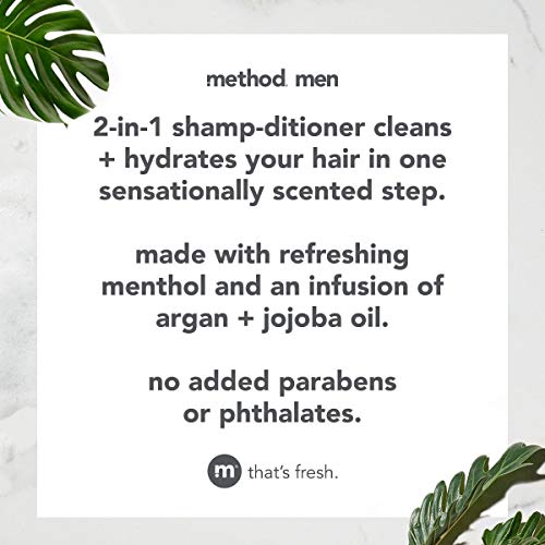 Method Men 2-in-1 Shampoo + Conditioner, Cedar + Cypress, 14 Ounces (Pack of 3)