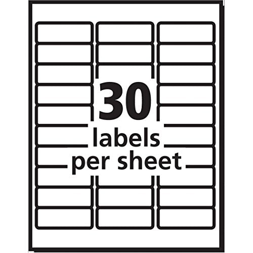 Avery Easy Peel Printable Address Labels with Sure Feed, 1" x 2-5/8" Customizable Stickers, White, 7,500 Blank Mailing Labels, Great for Mailing, Shipping, and More (5960)