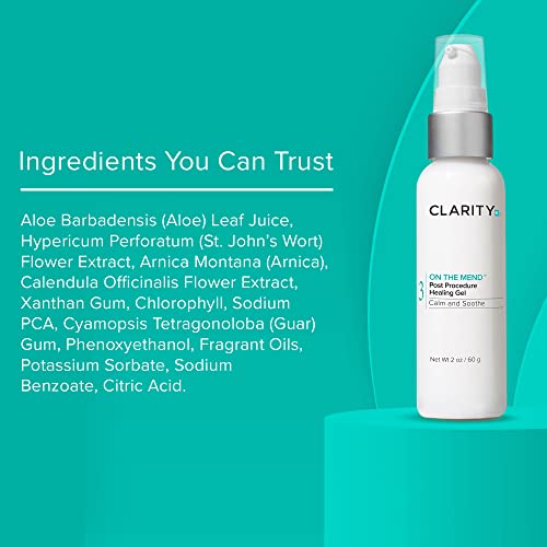 ClarityRx On The Mend Healing Gel, Natural Plant-Based Face & Body Ointment for Post Skincare Treatments (2 oz)
