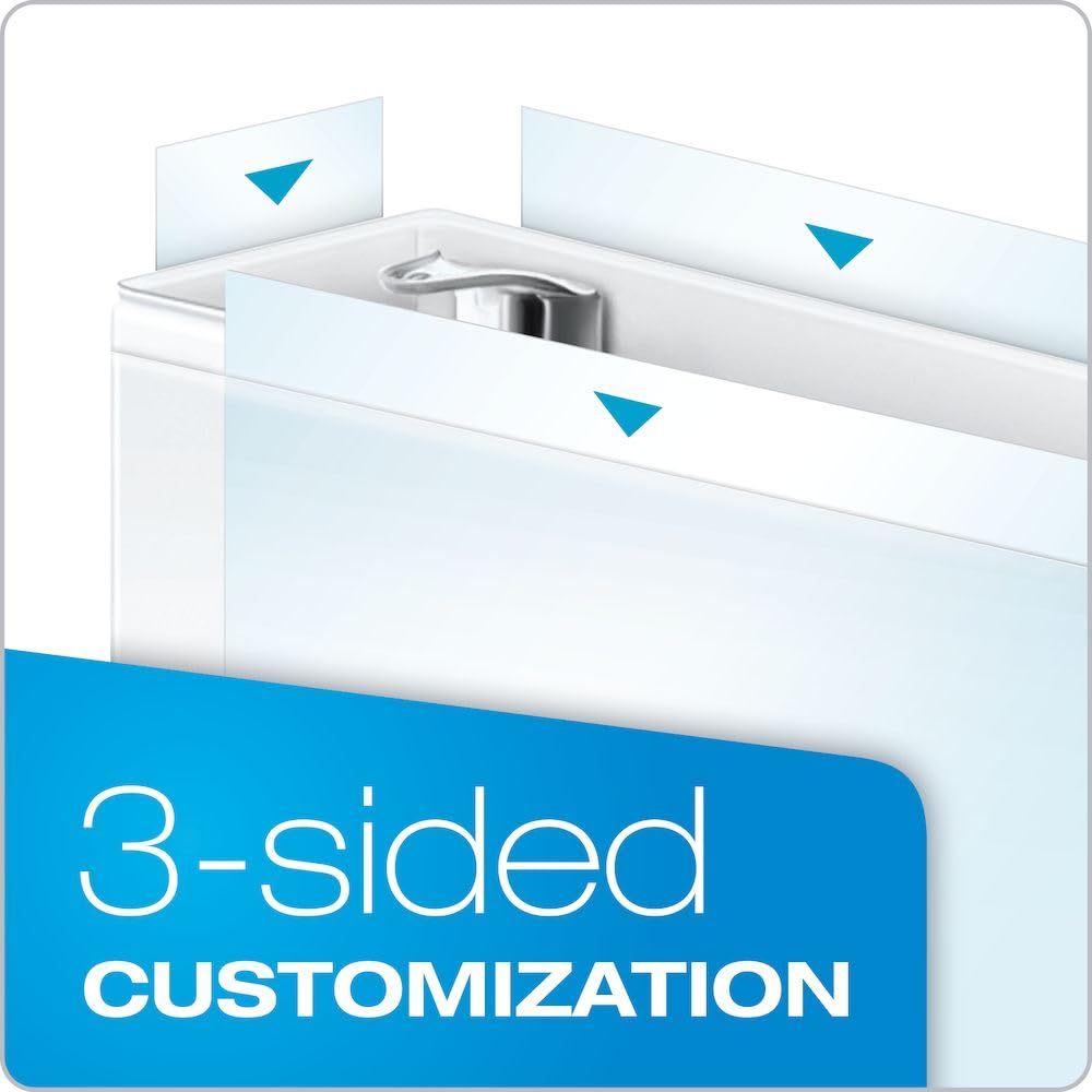 Cardinal® Slant-D® Ring 11" x 17" Tabloid ClearVue™ Binders, 3" Rings, 63% Recycled, White