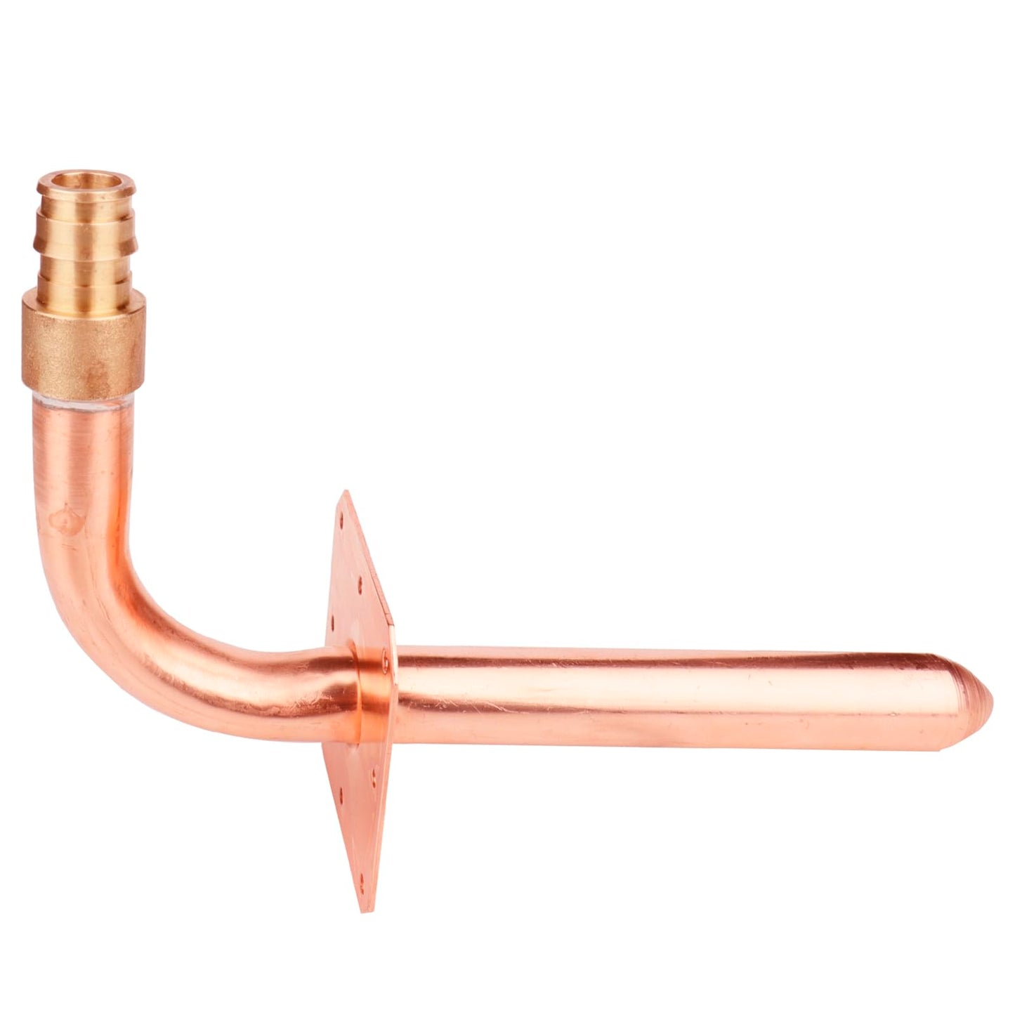WHK 10 packs Pex-A Copper Stub Out Elbows with Wall Flange 1/2" x 6"