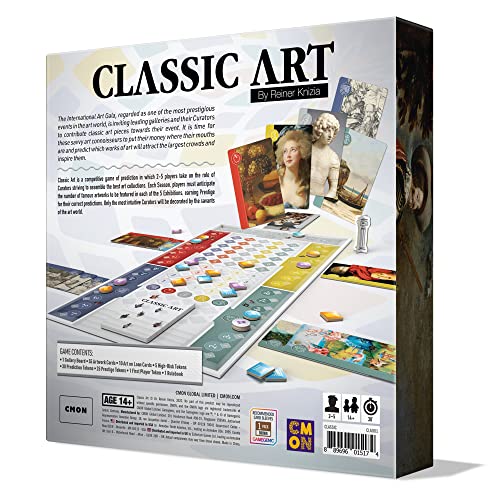 CMON Classic Art Board Game | Art Collection Strategy Game | A Competitive Game of Prediction | Great for Game Night with Adults | Ages 14+ | 2-5 Players | Average Playtime 30 Minutes | Made by CMON