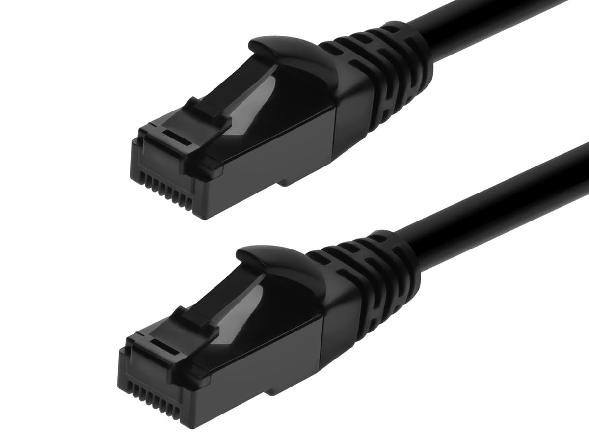 Monoprice Cat6A Flexible TPE Patch Cable - 100 Feet - Black | UTP, 24AWG, 500MHz, Pure Bare Copper, Snagless RJ45, Ethernet Cable - Flex Series