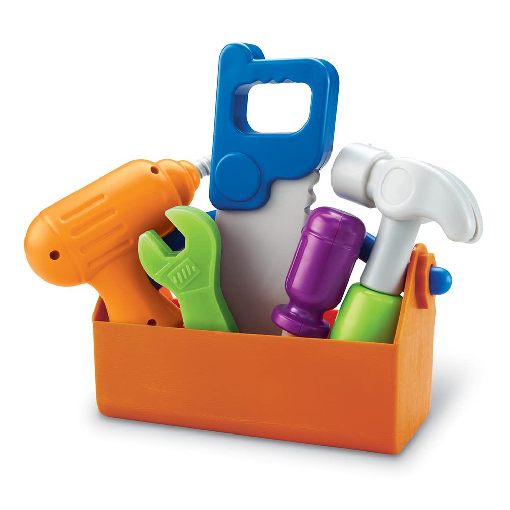 Learning Resources New Sprouts Fix It! My Very Own Tool Set - 6 Pieces, Ages 2+ Develops Fine Motor Skills, Toddler Tool Set, First Tool Box, Kids Tool Set