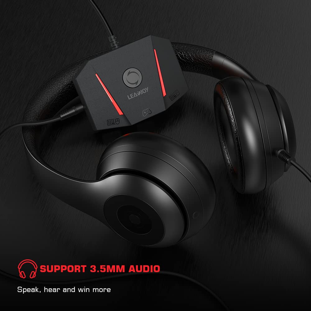 leadjoy VX2 AimBox Keyboard Mouse Adapter for PS4, Xbox One, Xbox Series X/S, Nintendo Switch, MnK Converter for Playing FPS, RTS, R6, Apex Legends