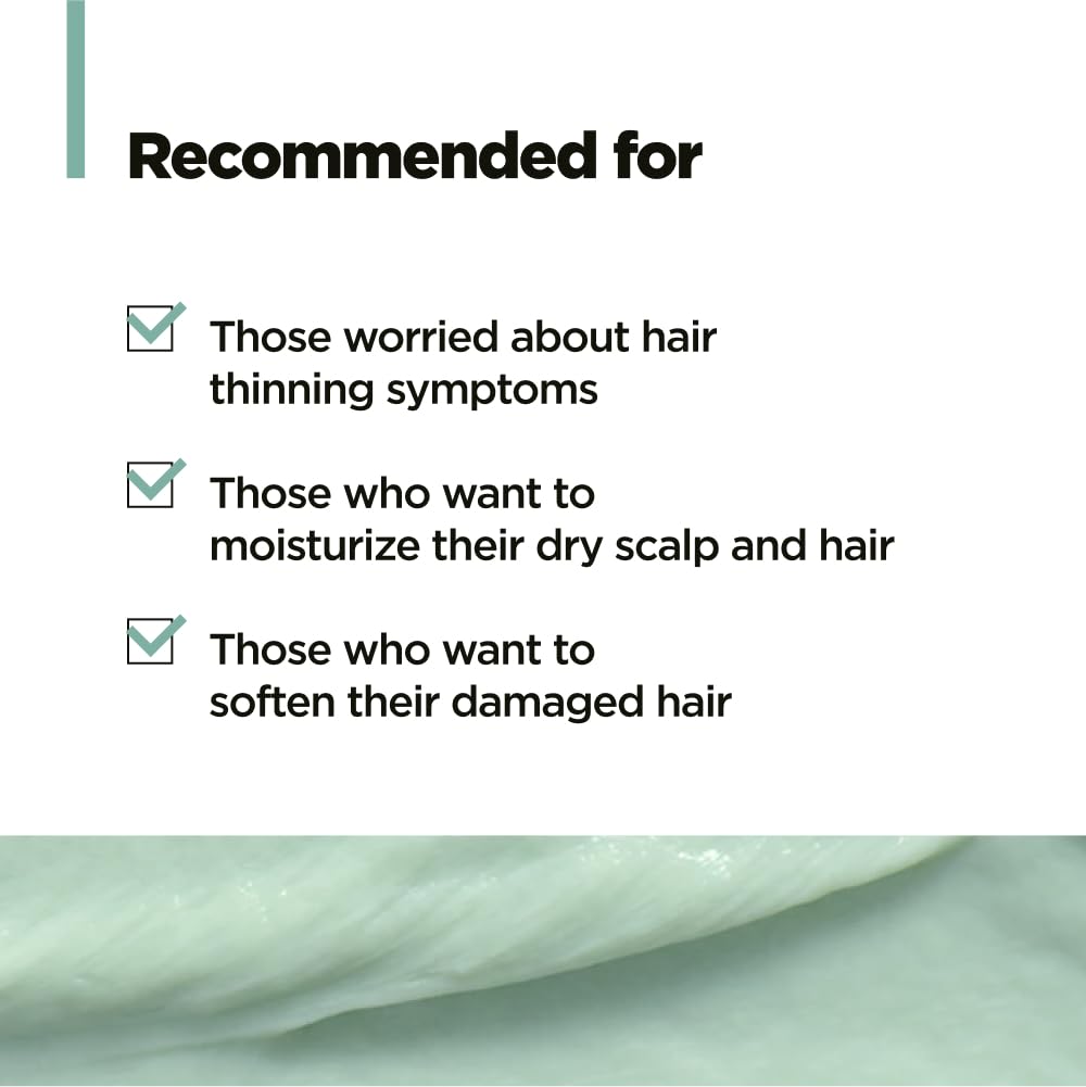 AMOS PROFESSIONAL The Green Tea Moisturizing Pack - Scalp Treatment for Thinning Hair, Korean Hair Mask, Strengthening, All Hair Types, 8.4 fl.oz