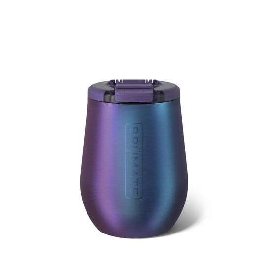 BrüMate Uncork'd 14oz 100% Leakproof Insulated Wine Tumbler | Locking Lid | Insulated Stainless Steel Wine Glass | Perfect For Travel & Outdoors | BPA-Free (Dark Aura)