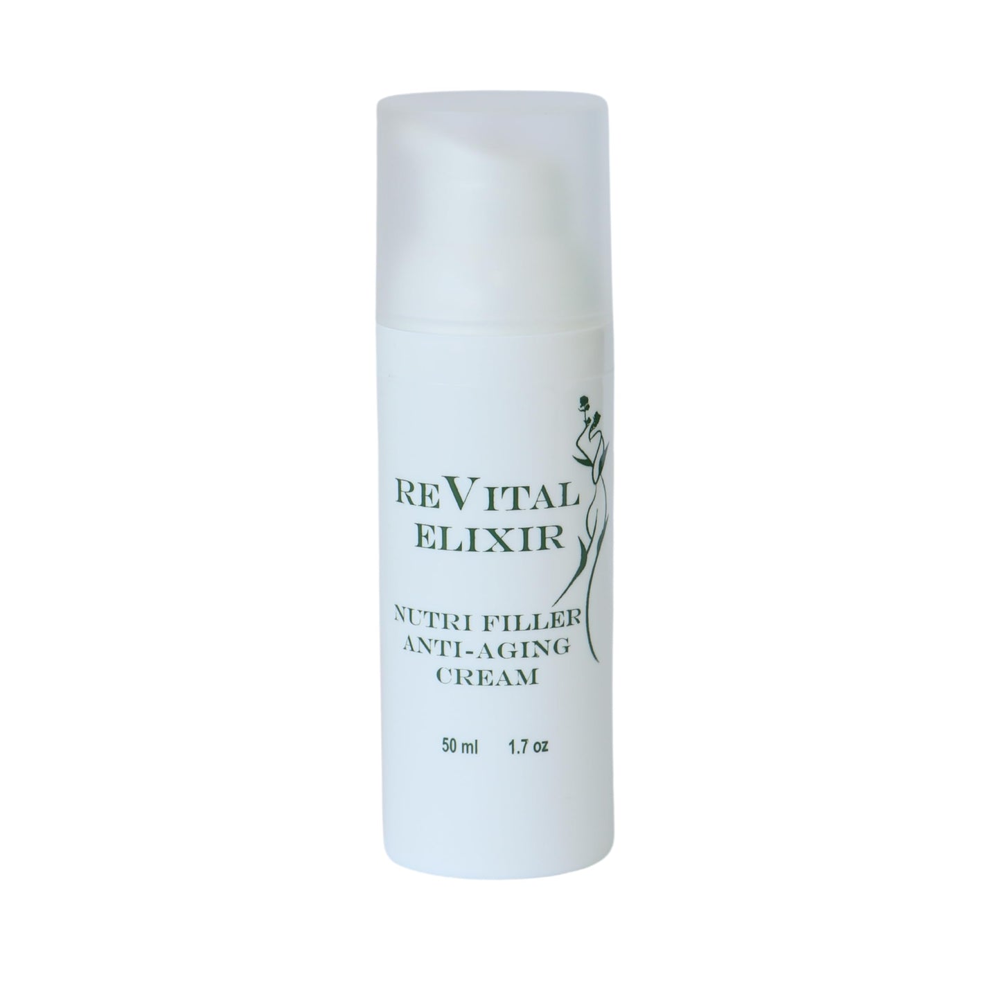 Revital Elixir Nutri Filler Anti-Aging Cream, Moisturizer for Dry, Mature Skin, 1.7 Ounce - Rejuvenates, Smooths Wrinkles, Firms, and Improves Skin Texture. Peptide-Ceramide Complex