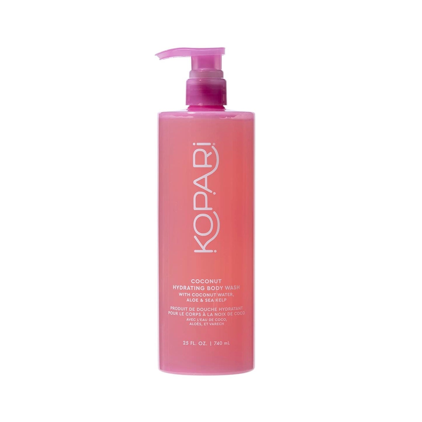 Kopari Jumbo Coconut Hydrating Body Wash with Organic Coconut Water, Sea Kelp and Aloe Vera, Luxurious Gel to Foam, Sweet Coconut & Vanilla, 25 oz