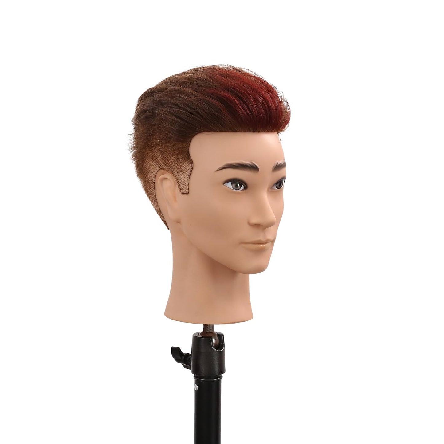 Stancia Barber Mannequin Head Male, Mannequin Head Human Hair for Practicing Haircut, Cosmetology Mannequin Head with 100% Human Hair