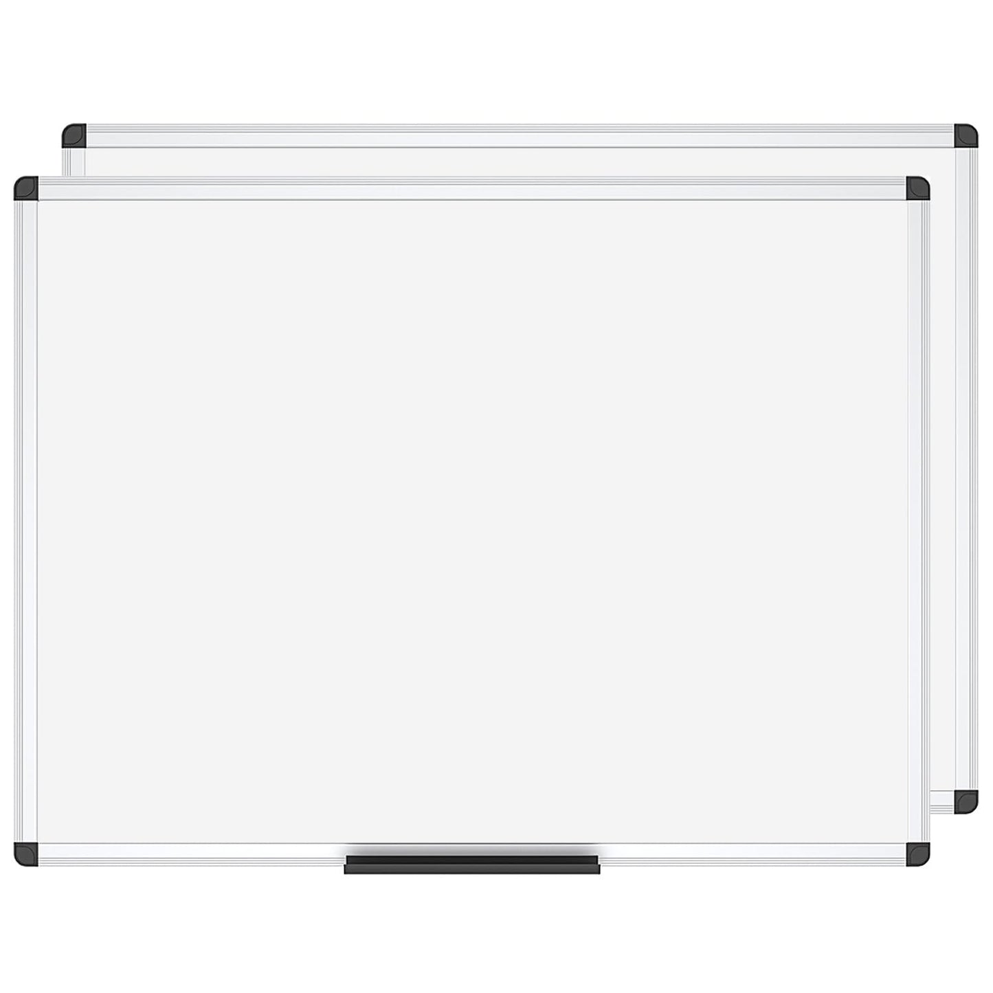 VIZ-PRO Magnetic Dry Erase Board, 36 X 24 Inches, Pack of 2, Silver Aluminium Frame