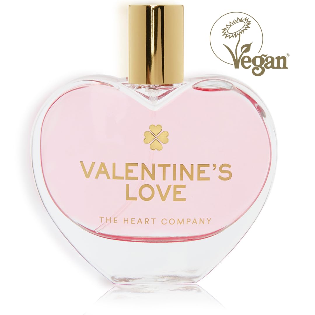 THE HEART COMPANY | Valentine's Love Perfume for women | Floral Sweet Fragrance | Valentine's Day Gift | Vegan Heart Shaped Perfume 75ml - 2.5 fl oz.