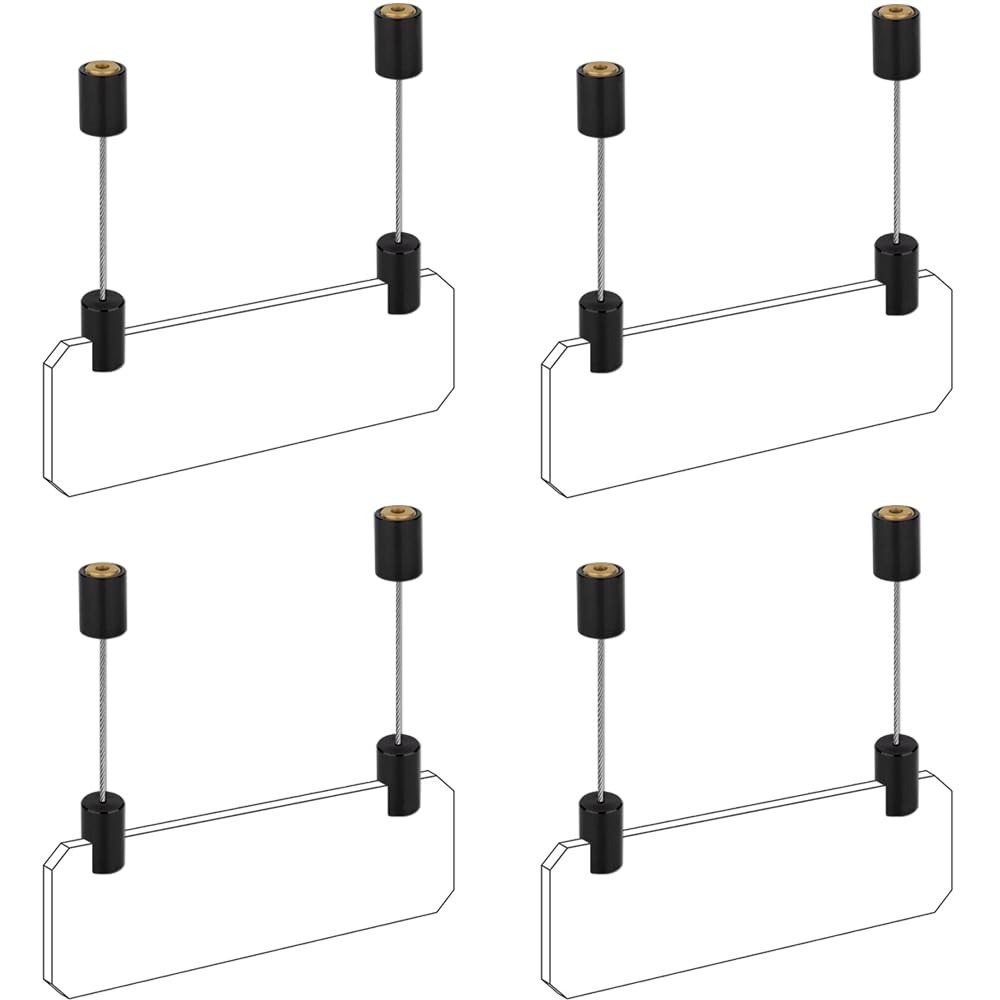 TUBYIC Ceiling Sign Hanger, Solid Aluminum Picture Hanging Hardware for Hanging Acrylic /Picture/Sign Board/Frame