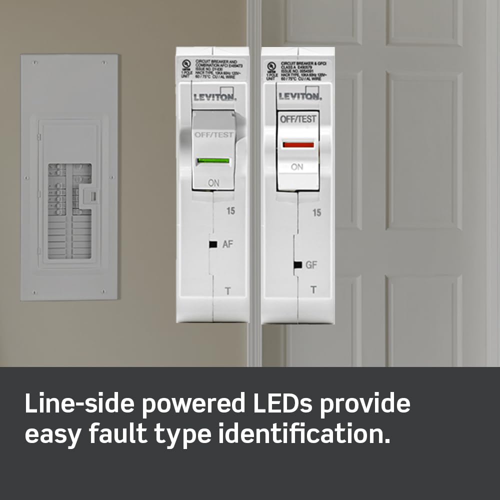 Leviton 100A 2-Pole Plug-On Standard Branch Circuit Breaker, Hydraulic Magnetic, 120/240 VAC, LB200, White