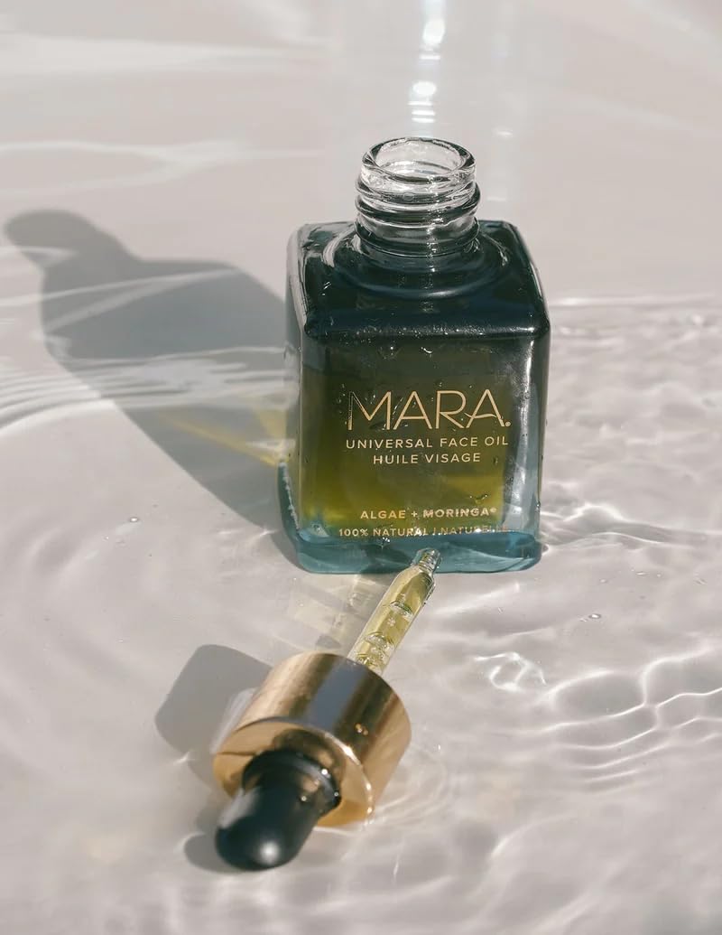MARA - Natural Algae + Moringa Universal Face Oil | Plant-Based Skin Care | Nourishes with Algae Plankton Blend + Boosts Firmness For All Skin Types, (.5 oz | 15 ml)