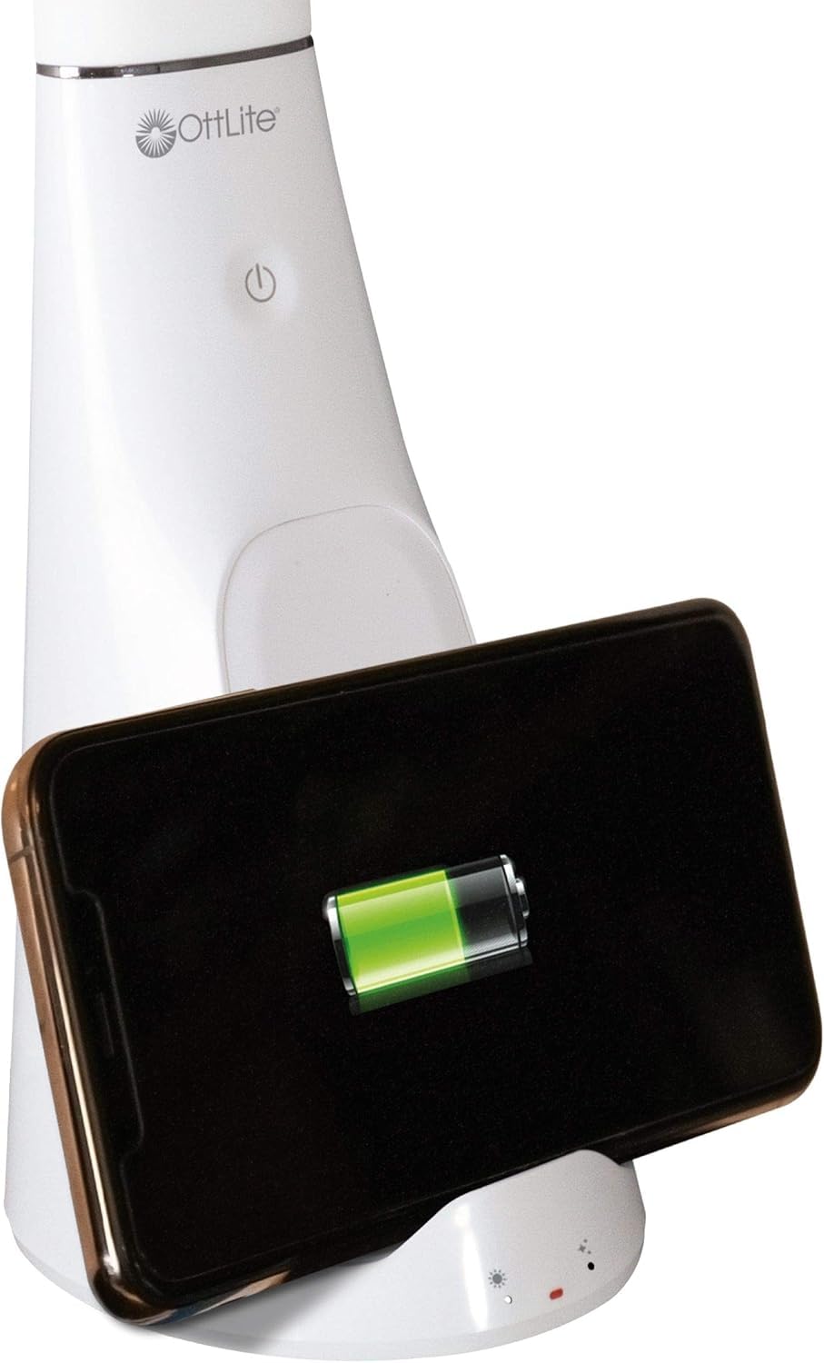 OttLite Purify LED Sanitizing Desk Lamp with Wireless Charging – Eliminates up to 99.9% of Bacteria, Touch Activated, Flexible Neck, Modern Light for Reading, Crafting & Office Desktop
