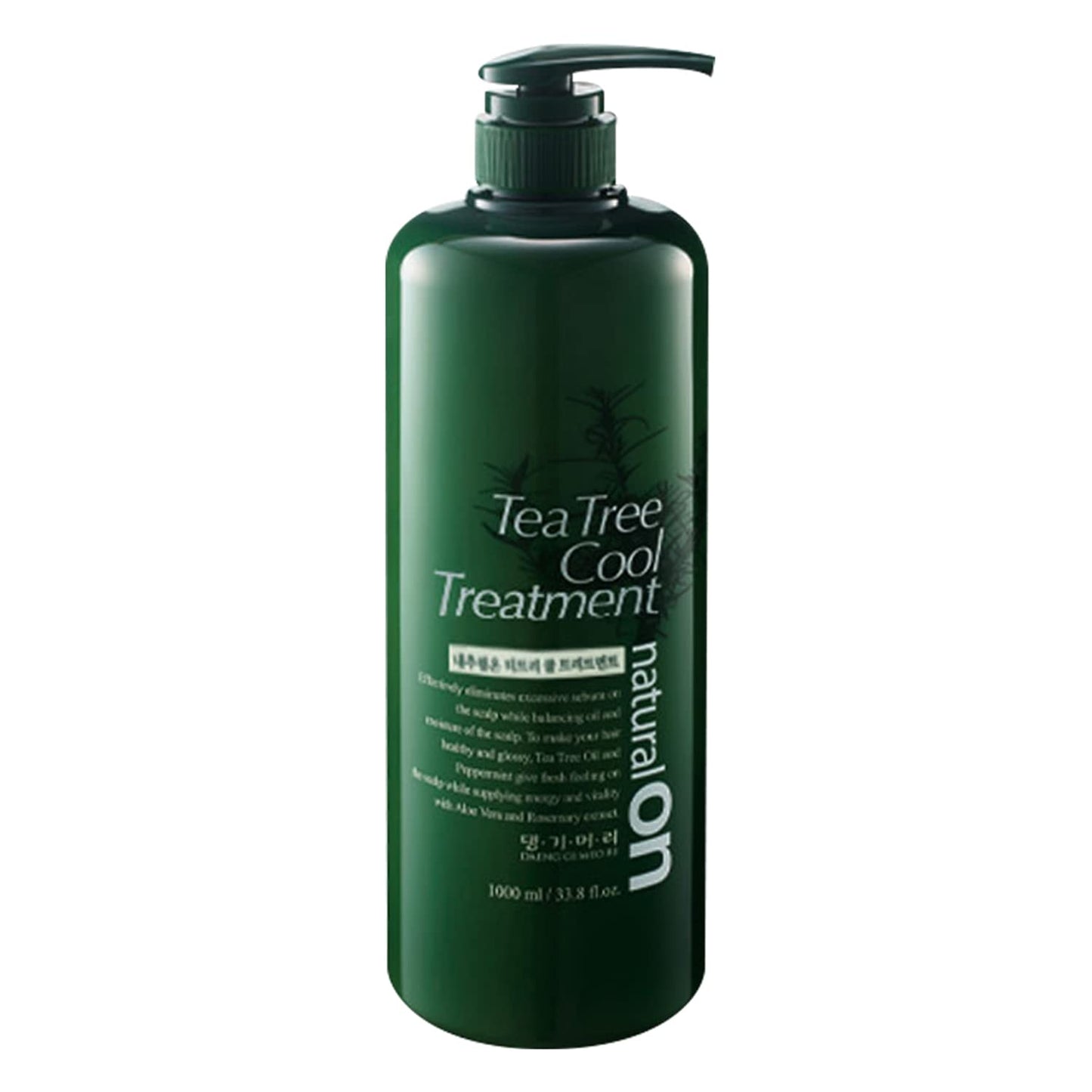 Daeng Gi Meo Ri - Shampoo and Treatment Set with Tea Tree Oil, Aloe Vera, Refreshing Feel for Oily Hair, Moisturizing for Dry Hair, Mild Cleansing Effect, 1000ml