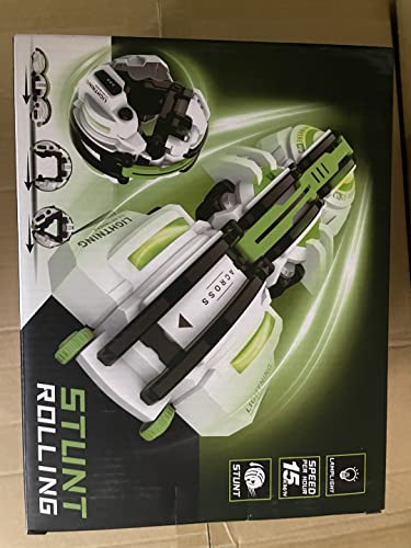 BAZADER RC Car with LED Lights - Remote Control Car Snakes 360° Roll Toy, Birthday for Kids Age 7 8 9 10 11+ Year Old, 2 Batteries 60+min, Indoor/Outdoor Toy for 6-12 yr Teen Boys