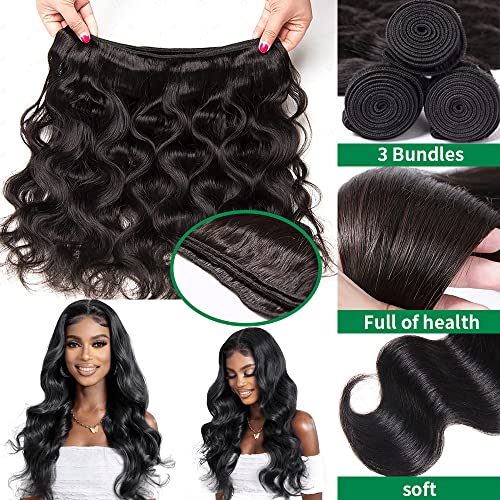 20 22 24 Inch Body Wave Bundles 12A Brazilian 3 Bundles Human Hair Quick WeaveUnprocessed Virgin Brazilian