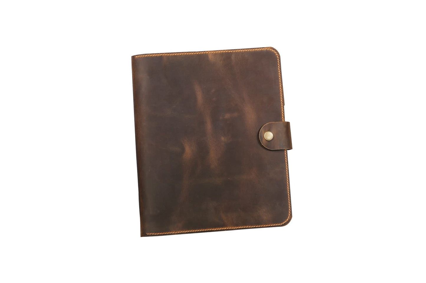 Leather business portfolio 3 ring binder for letter size 3 hole refill paper/leather organizer folder for 8.5 x 11 refillable paper