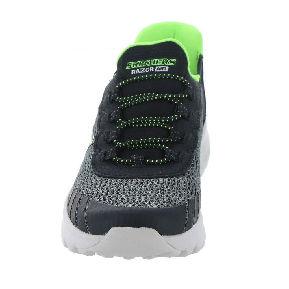 Skechers Kids Boys Skechers Razor Air-Hyper-Brisk Sneaker, Charcoal/Black, 6, Big Kid