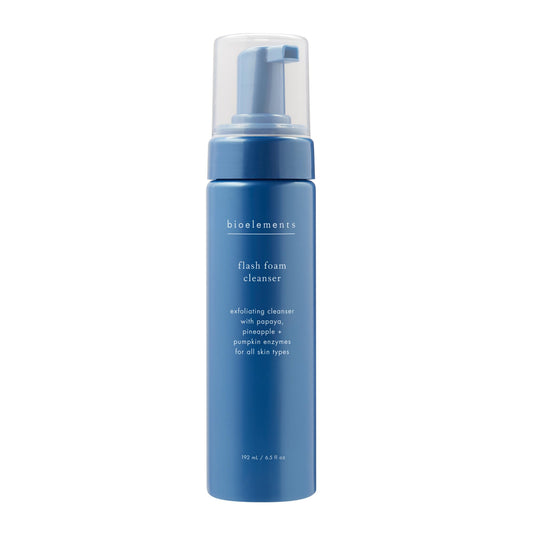 Bioelements Flash Foam Cleanser - 6.5 fl oz - Exfoliating Foam Cleanser for Oily, Combination & Dry Skin - Vegan, Gluten Free - Never Tested on Animals