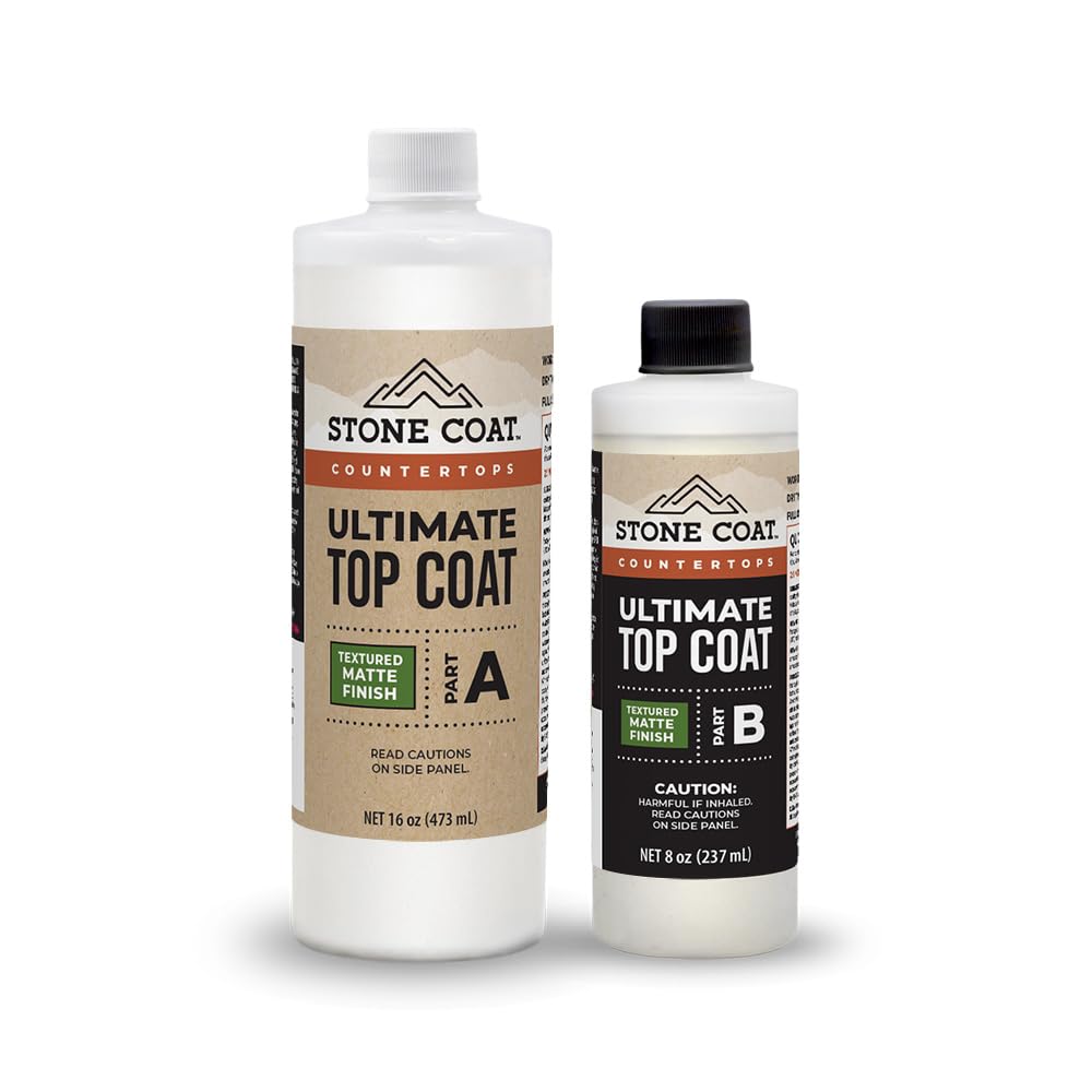 Stone Coat Countertops Ultimate Top Coat Epoxy - DIY Epoxy Resin Kit with Extra Scratch Resistance and UV Resistance for Protecting Your Surface! (Natural Matte Finish)