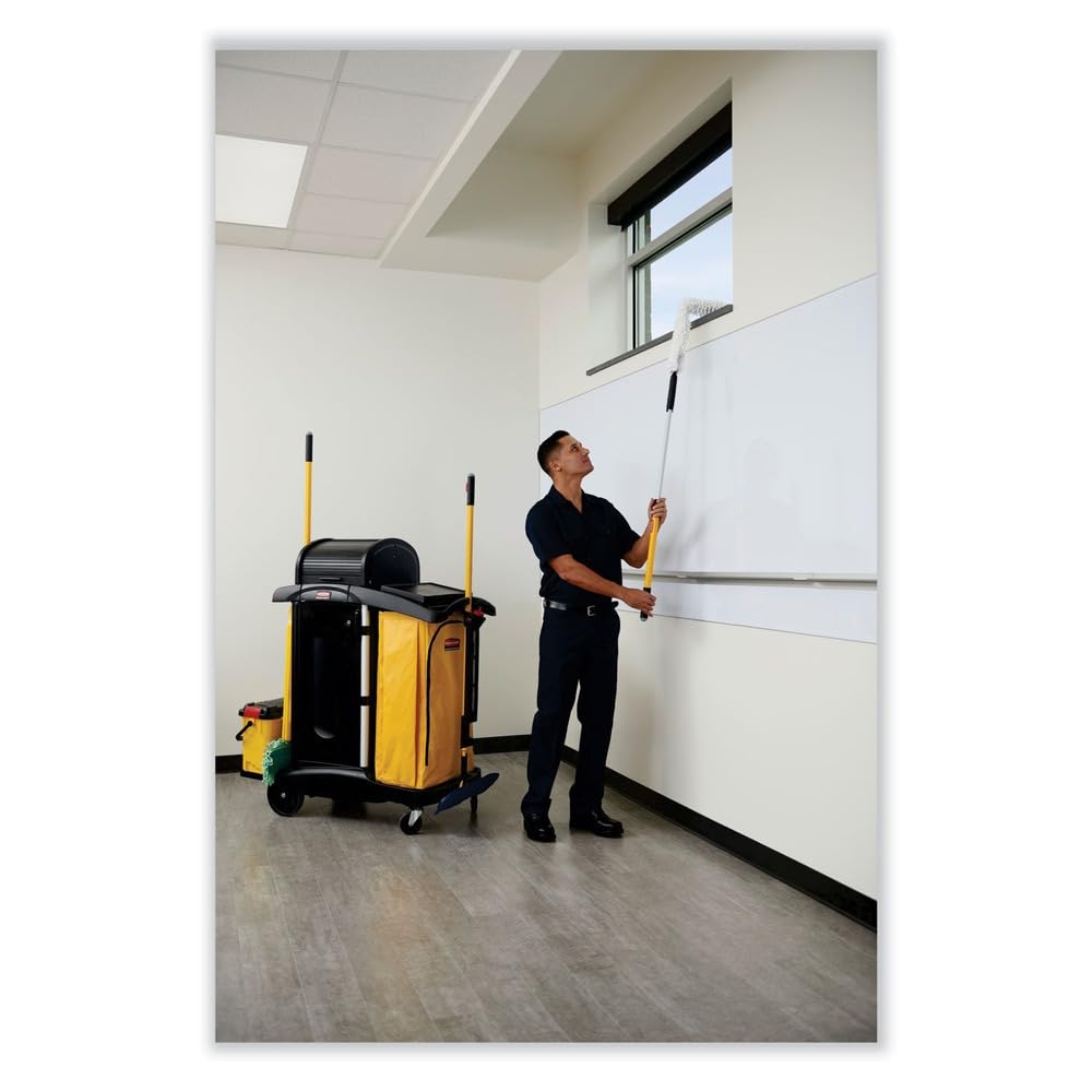 Rubbermaid Commercial High Capacity Vinyl Janitorial Cleaning Cart Bag Waste/Trash/Laundry/Linen Collection for Restraurant/Café/Office/School/Motel/Facility 34 Gallon Yellow