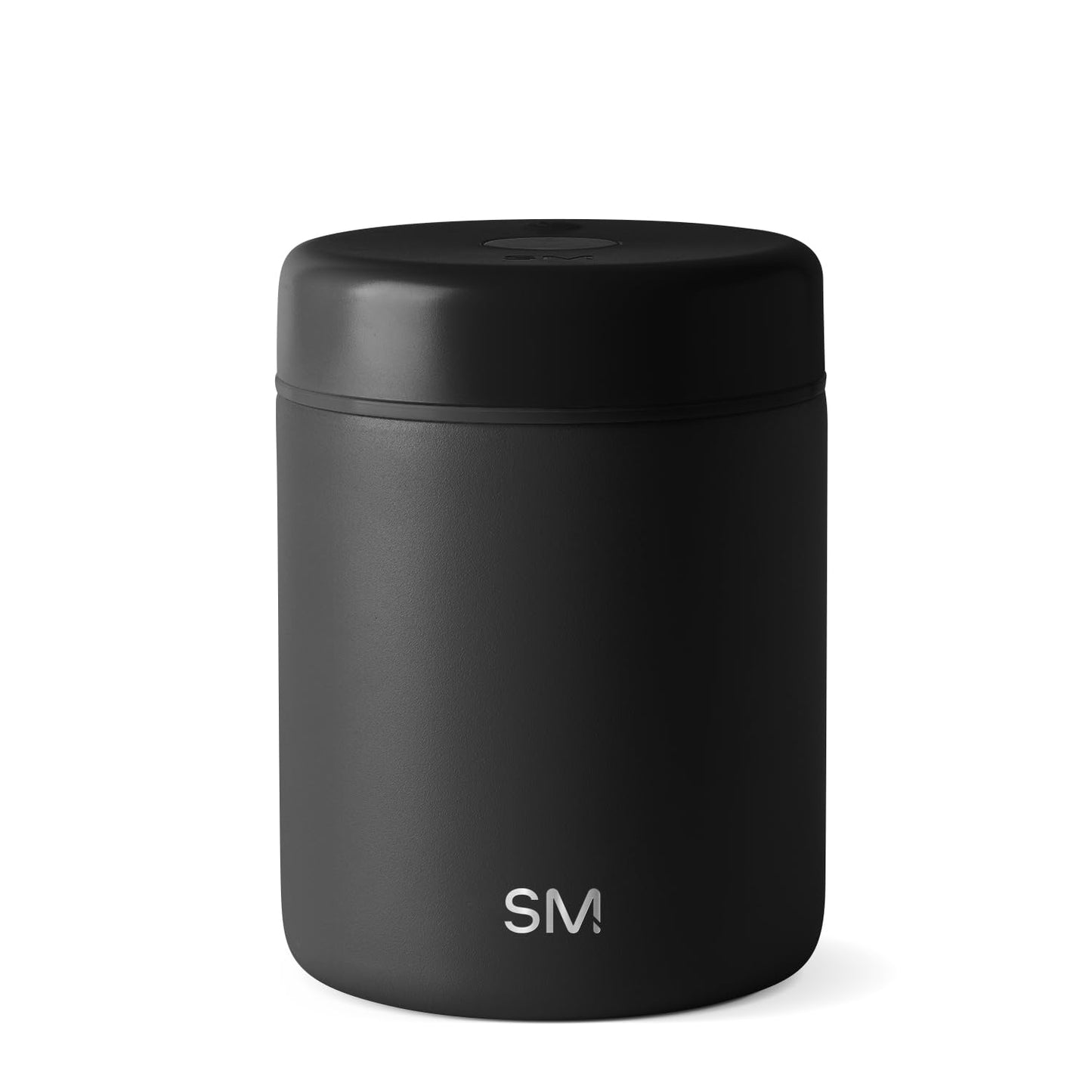 Simple Modern Delta Coffee Canister | Airtight Vacuum Seal with Auto-Reseal Technology | Ceramic Lined Stainless Steel Container for Coffee Grounds, Beans, Tea | 1.1L, Midnight Black