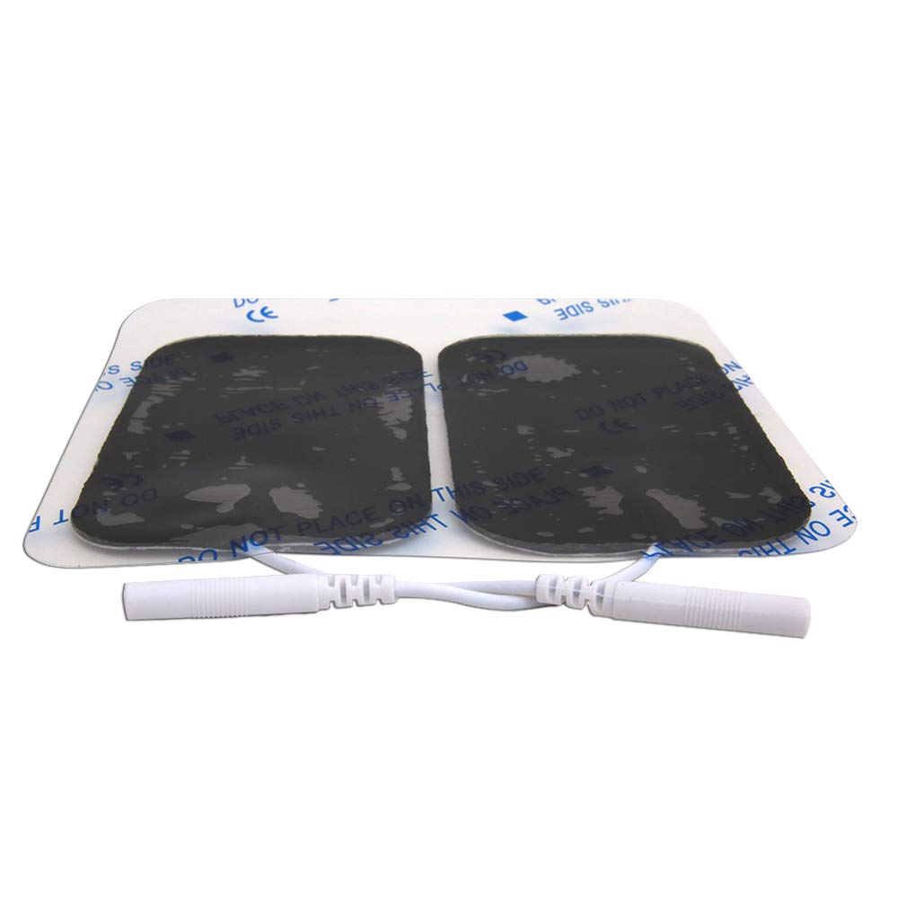 reserv 2" x 4" Rectangle Premium Re-Usable Self Adhesive Electrode Pads for TENS/EMS Unit, Fabric Backed Pads with Premium Gel (Latex Free)(80 Electrodes)