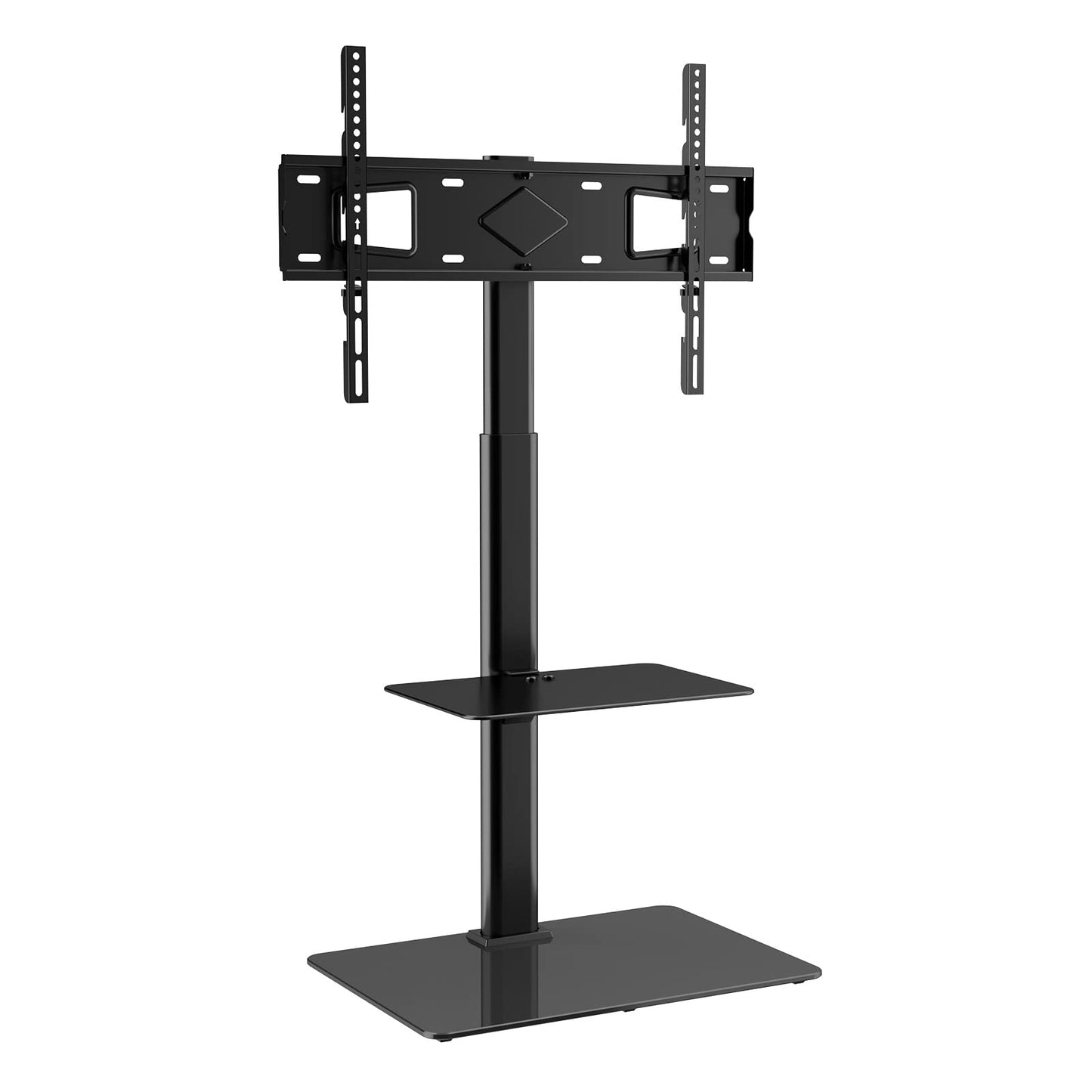VEVOR TV Stand Mount, Adjustable Swivel Floor Stand for 32-65 Inch TVs, Portable with Tempered Glass Base, Height Adjustable for Living Room or Bedroom