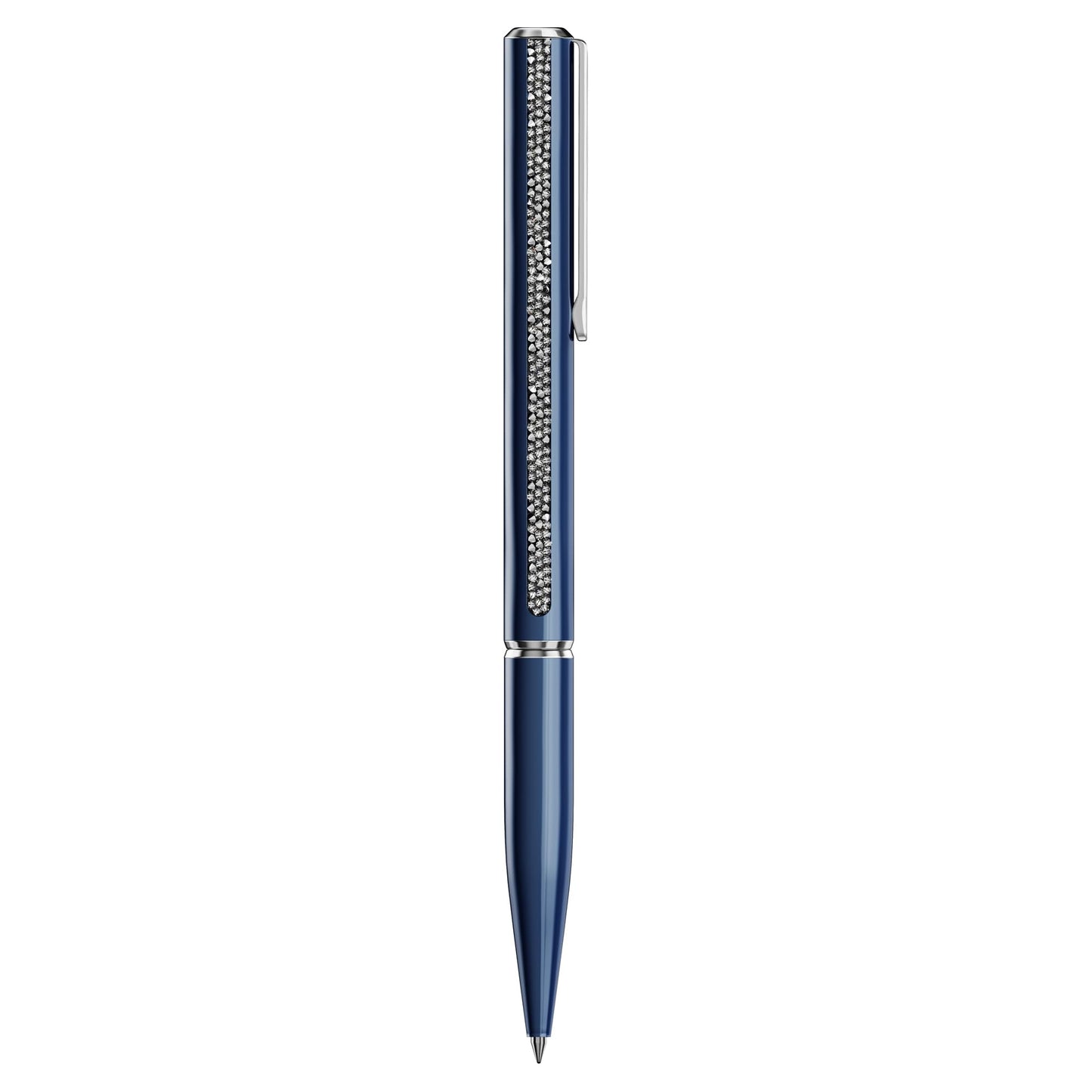 Swarovski Crystal Shimmer Glide ballpoint pen, Blue, Blue lacquered, Chrome finish