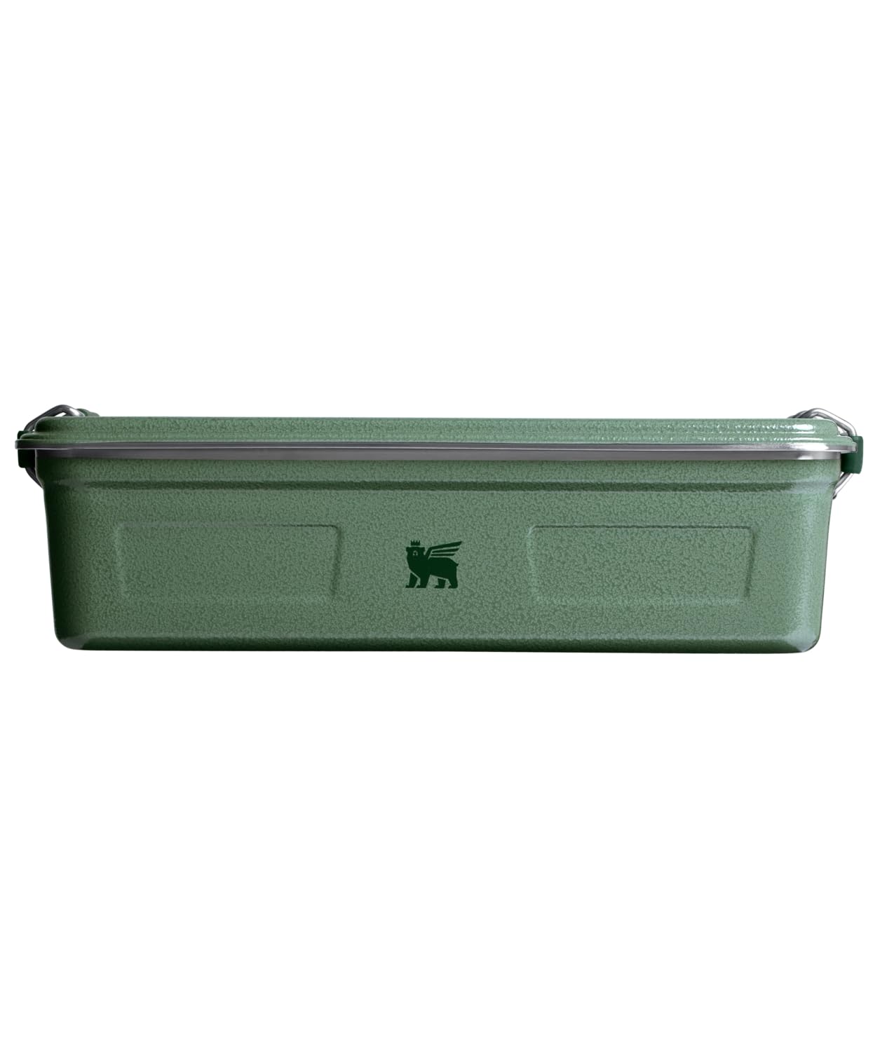 STANLEY Classic Legendary Useful Box 3.8 qt | Metal Snack and Lunch Box | Durable Stainless Steel Travel Food Storage Container | Hiking, Camping, School, or Work | BPA-Free | Hammertone Green