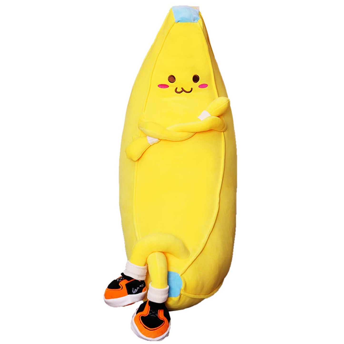 LVHUA Banana Stuffed Animal Cute Fruit Plushie Hugging Pillow Long Plush Toys Sleeping Doll Gift for Birthday, Valentine, Christmas