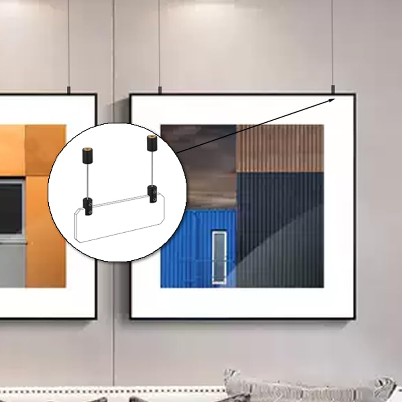 TUBYIC Ceiling Sign Hanger, Solid Aluminum Picture Hanging Hardware for Hanging Acrylic /Picture/Sign Board/Frame