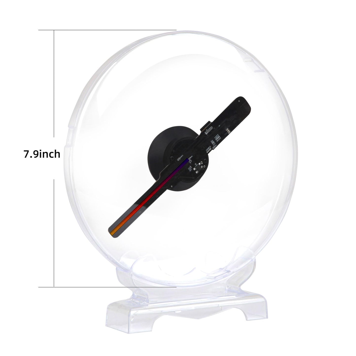 Missyou 3D HologramFan,7.9" 3D Hologramfan Projector Holographic Christmas Tree Advertising Display with Cover, Video Library and Remote and Speaker for Business Store Signs,Bar,Casino,Party