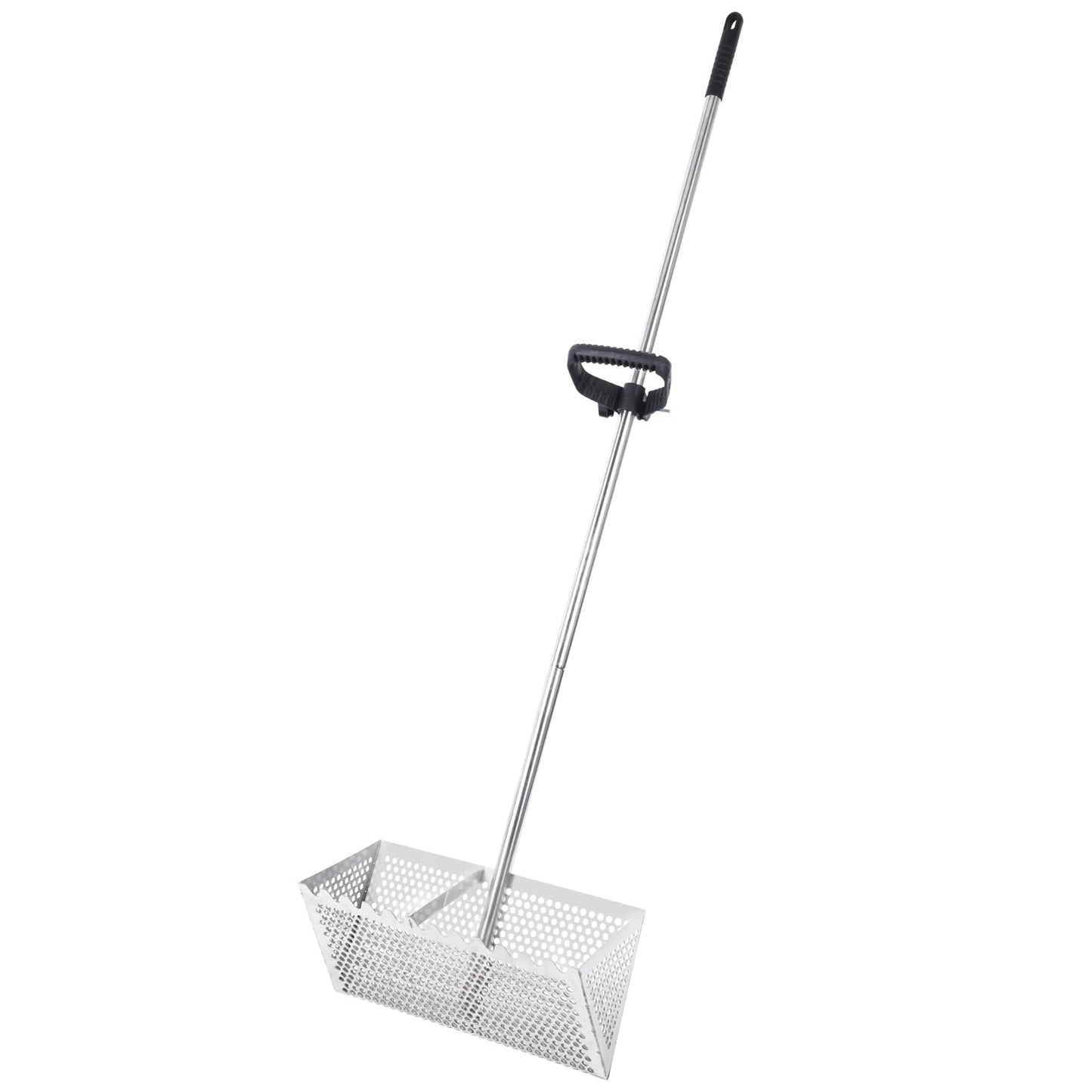 AshKiz Sand Flea Rake, Detachable Sand Flea Rake, The Shark Tooth Screen Comes with A 16-Inch-Wide Drain Screen with A 51-Inch Handle(Water Bucket not Included)