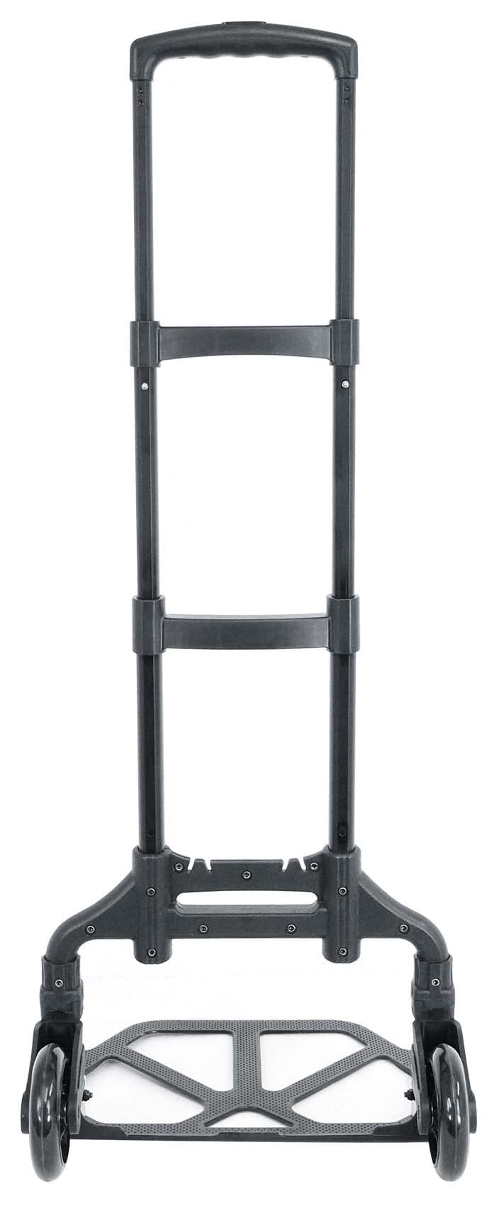Rockville GigMate 154 lbs DJ/Musician Aluminum Trolley Hand Truck, Folds Flat, Large Rubber Wheels, Bungee Cord Included, Adjustable Height, for DJs and Musicians Transporting Gear