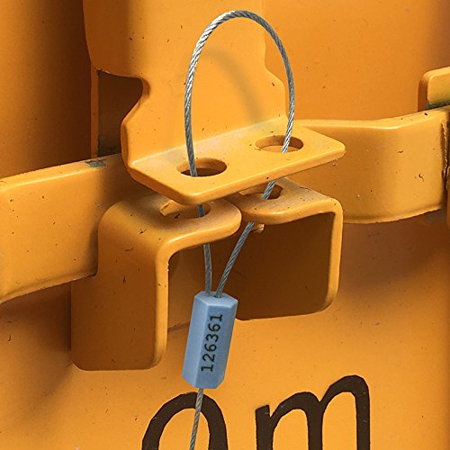 Leadseals 35" Steel Wire Cable Seals Tamper Resistant Security Seal Tags Numbered Self-Locking Safety Seals Length 90 cm (Pack of 100pcs, Yellow)