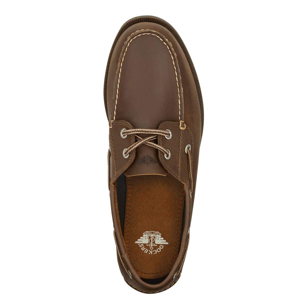 Dockers Men’s Vargas Leather Handsewn Boat Shoe,Rust, 10.5 M US