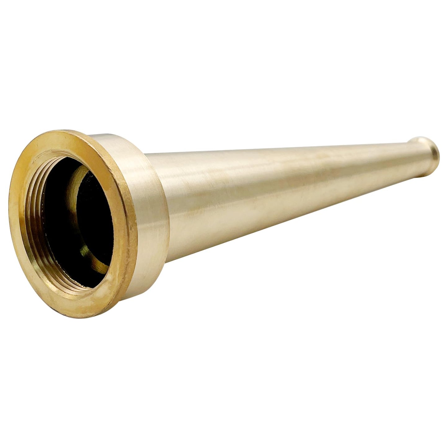 SAFBY Brass Fire Equipment, Plain Hose Nozzle, 2" NPSH (NPT), 12" Length, 9/16" Orifice (2" NPSH/NPT)