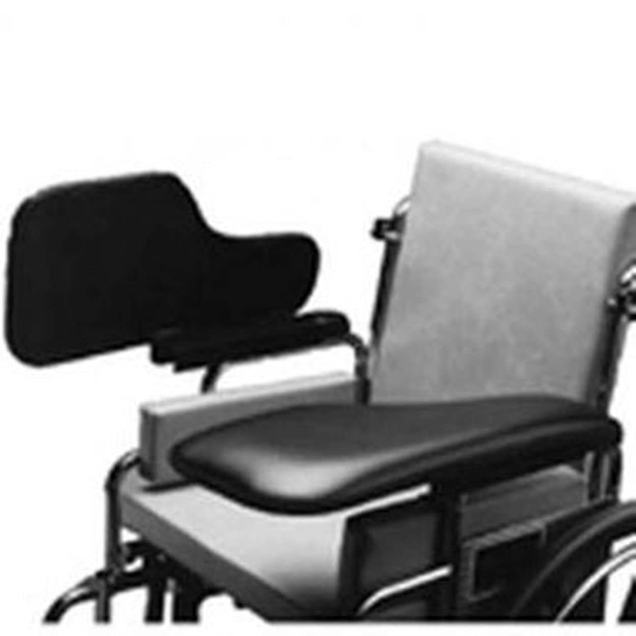 The Aftermarket Group - TAGAC010022 Wheelchair Half Lap Tray, Black Padded Vinyl, Flip-Up Hardware, Right, TAG010022