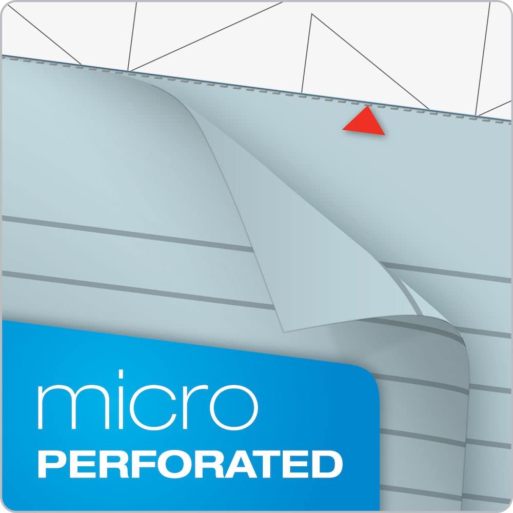 Tops Prism Writing Pads, 8-1/2" x 11-3/4", Legal Rule, Blue, Perforated, 50 Sheets, 12 Pack (63120)