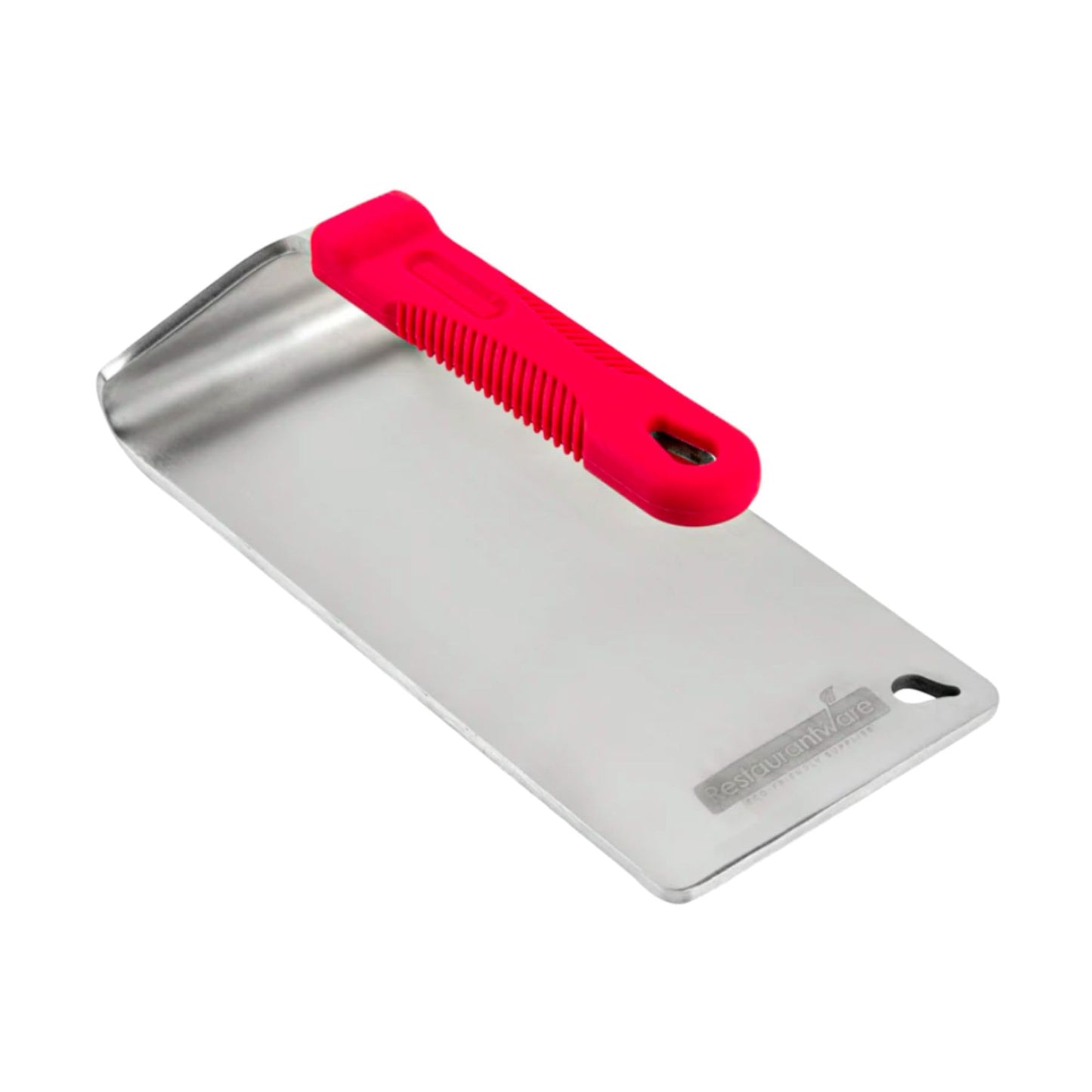 Restaurantware Met Lux 8.5 x 4.3 Inch Steak Press 1 Heavy-Duty Grilling Weight - 2.8 Pounds Flat Bottom 18/8 Stainless Steel Meat Press Dishwashable With Removable Silicon Handle