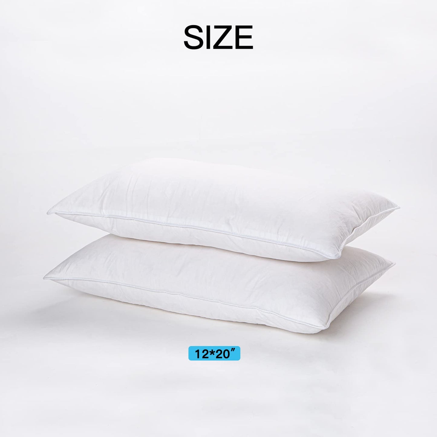 ANT-HOME 14"x24" Pillow Inserts Soft Feather Pillow Set of 2 Indoor Decorative Sofa Down Pillows Bed Pillows Couch Pillow