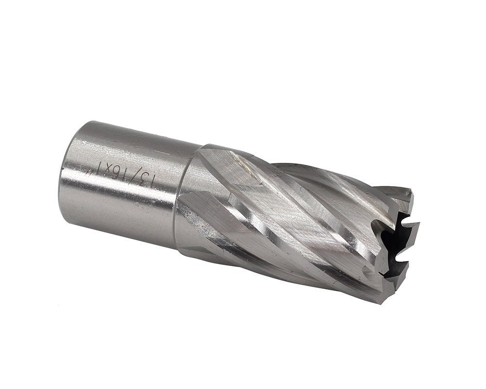 Annular Cutters Set 6pcs JESTUOUS 3/4 Inch Weldon Shank 1 Cutting Depth 1/2-1-1/16 Cutting Diameter Two Flat HSS Slugger Bits for Mag Drill Press with Pilot Pin