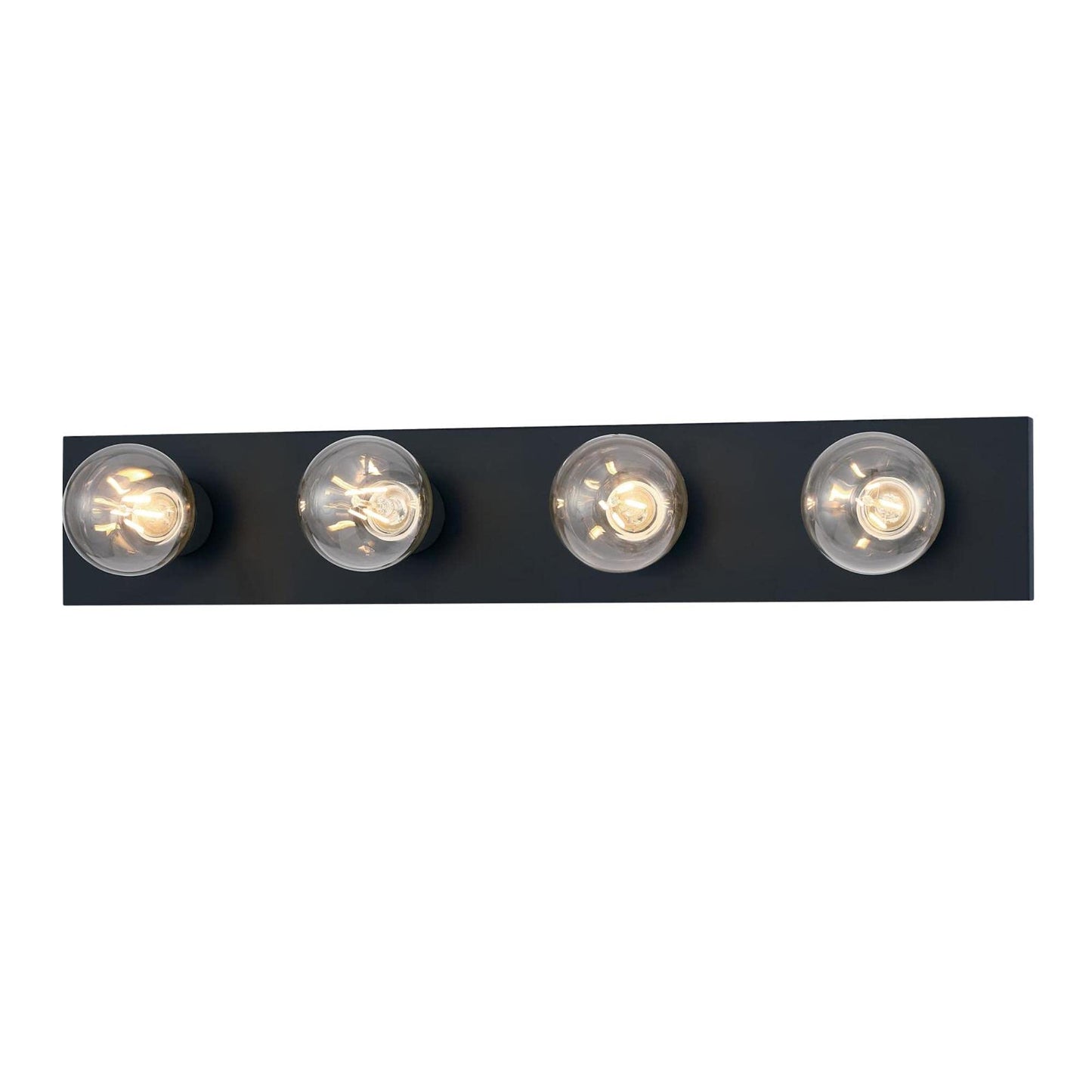 Westinghouse 6117600 Traditional Four-Light Indoor Vanity Light Fixture, Matte Black
