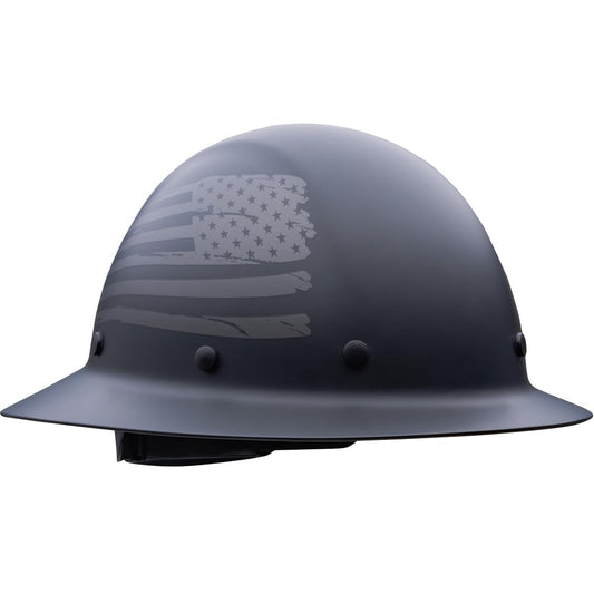 Dynamic WolfJaw Fiberglass Full Brim Hard Hat with Wheel Ratchet, 8 Point Suspension, ANSI/ISEA Z89.1 Type 1 Certified, Glass G Electrical Rating, Black (280-HP1481USA-11)